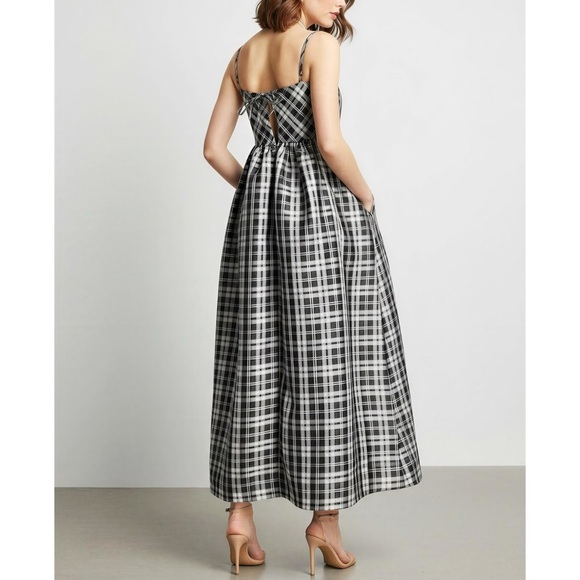 SISTER JANE Cosmic Check Voluminous Maxi Dress, Black Multi, XS - Picture 5 of 13